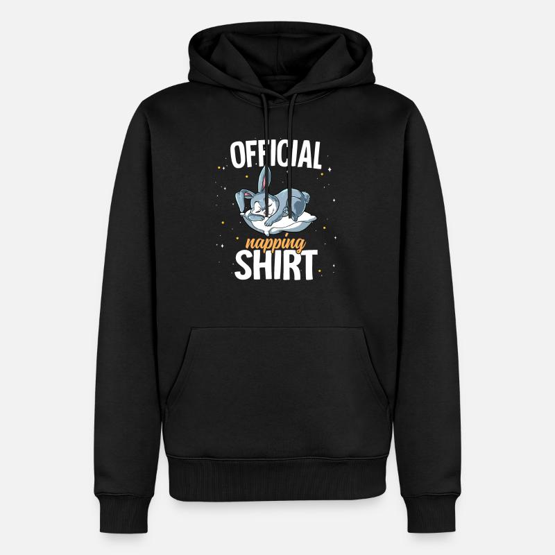 Sleeping Rabbit Official Napping - Men’s Premium Organic Hoodie - black