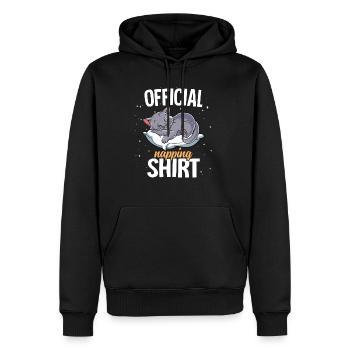 Schlafende Katze Offizielles Nickerchen - Männer Premium Bio Hoodie - Schwarz - Vorne - Nico (187cm)