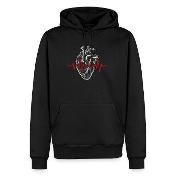 Ananas Party Festival Design Nerd Raver Musik Danc - Männer Premium Bio Hoodie - Schwarz - Vorne - Nico (187cm)