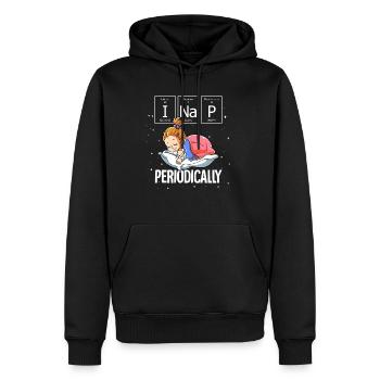 Fille endormie Je fais une sieste périodiquement - Sweat à capuche Premium bio Homme - noir - Devant - Nico (187cm)