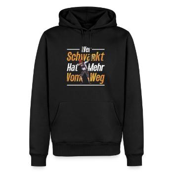 Wer schwankt hat mehr vom Weg Biertrinker - Männer Premium Bio Hoodie - Schwarz - Vorne - Nico (187cm)