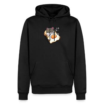 Shiba Inu noir - Sweat à capuche Premium bio Homme - noir - Devant - Nico (187cm)