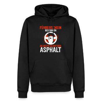 Fahrprüfung Bestanden Führerschein Fahrschüler Aut - Männer Premium Bio Hoodie - Schwarz - Vorne - Nico (187cm)