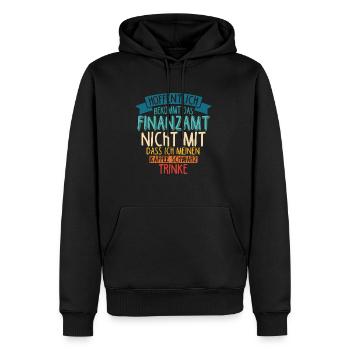 Hoffentlich Bekommt Das Finanzamt Nicht Mit Kaffee - Männer Premium Bio Hoodie - Schwarz - Vorne - Nico (187cm)