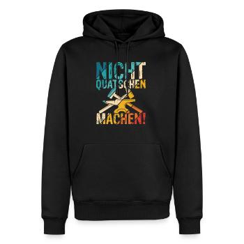 Nicht Quatschen Machen - Spruch Lustig Maler Handw - Männer Premium Bio Hoodie - Schwarz - Vorne - Nico (187cm)