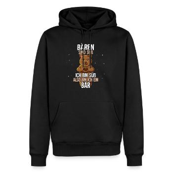 Bären Sind Süß Bär - Männer Premium Bio Hoodie - Schwarz - Vorne - Nico (187cm)