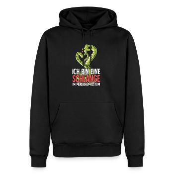 Ich Bin Eine Schlange - Männer Premium Bio Hoodie - Schwarz - Vorne - Nico (187cm)