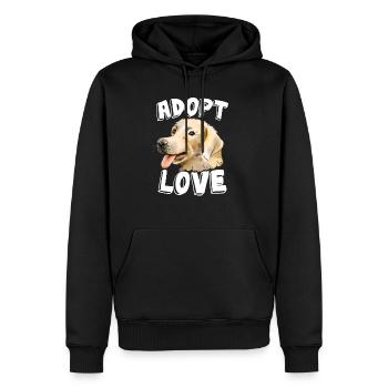 Adopter Dog Love Golden Retriever Mes Chiens - Sweat à capuche Premium bio Homme - noir - Devant - Nico (187cm)