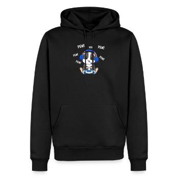 Schwarz-Weißes Meerschweinchen - Männer Premium Bio Hoodie - Schwarz - Vorne - Nico (187cm)