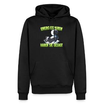 Energiesparen Haben Sie Gesagt Stinktier - Männer Premium Bio Hoodie - Schwarz - Vorne - Nico (187cm)