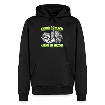 Energiesparen Haben Sie Gesagt Waschbär - Männer Premium Bio Hoodie - Schwarz - Vorne - Nico (187cm)