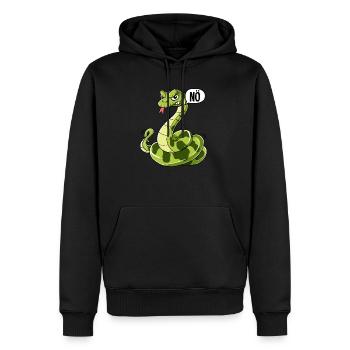 Schlange Nö - Männer Premium Bio Hoodie - Schwarz - Vorne - Nico (187cm)
