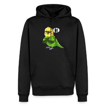 Wellensittich Nö - Männer Premium Bio Hoodie - Schwarz - Vorne - Nico (187cm)