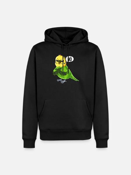 Wellensittich Nö - Männer Premium Bio Hoodie - Schwarz