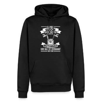 Hobbybiker Motorrad Motiv Outdoor Sportfan Motorra - Männer Premium Bio Hoodie - Schwarz - Vorne - Nico (187cm)
