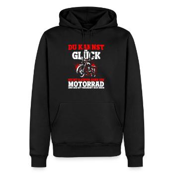 Geschenk Überraschung Motorrad Fahrradfans Hobbybi - Männer Premium Bio Hoodie - Schwarz - Vorne - Nico (187cm)