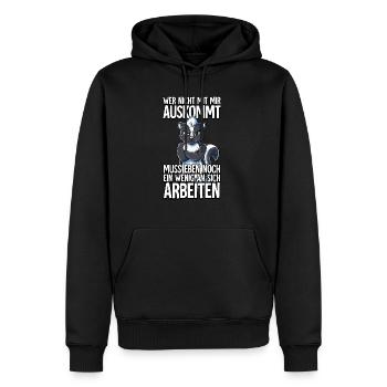 Stinktier Wer Nicht Mit Mir Auskommt - Männer Premium Bio Hoodie - Schwarz - Vorne - Nico (187cm)