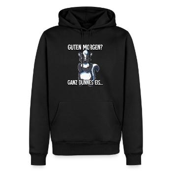 Guten Morgen Ganz Dünnes Eis Stinktier - Männer Premium Bio Hoodie - Schwarz - Vorne - Nico (187cm)