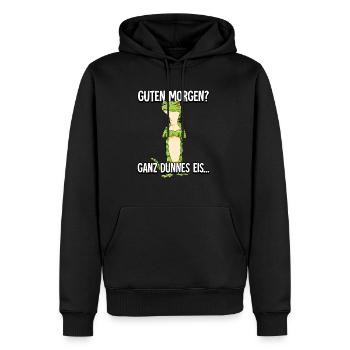 Guten Morgen Ganz Dünnes Eis Gecko - Männer Premium Bio Hoodie - Schwarz - Vorne - Nico (187cm)