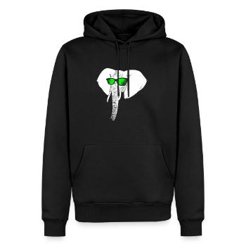 Elefant Sonnenbrille Party Elefantenliebe Elefantl - Männer Premium Bio Hoodie - Schwarz - Vorne - Nico (187cm)