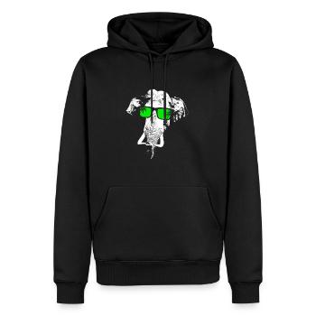 Elefant Sonnenbrille Party Elefantenliebe Elefantl - Männer Premium Bio Hoodie - Schwarz - Vorne - Nico (187cm)