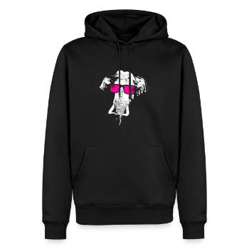 Elefant Sonnenbrille Elefantenliebe Tier Fan Elefa - Männer Premium Bio Hoodie - Schwarz - Vorne - Nico (187cm)