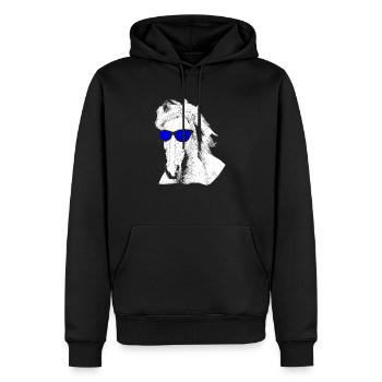 Pferd Sonnenbrille Reiten Urlaub Pferdeliebe Pferd - Männer Premium Bio Hoodie - Schwarz - Vorne - Nico (187cm)