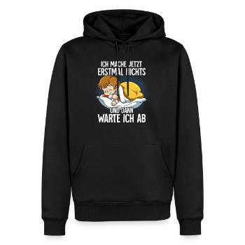 Langschläfer Junge Müde Schlaf - Männer Premium Bio Hoodie - Schwarz - Vorne - Nico (187cm)