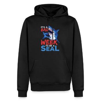 C’est une mauvaise semaine pour être un amoureux des requins phoques - Sweat à capuche Premium bio Homme - noir - Devant - Nico (187cm)