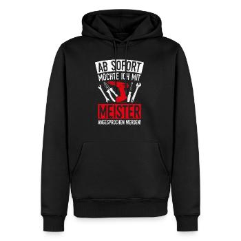 Meister Handwerker KFZ Meister Spruch meister Gesc - Männer Premium Bio Hoodie - Schwarz - Vorne - Nico (187cm)