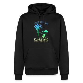 Endlich Im Ruhestand Jetzt Offiziell Rente Geschen - Männer Premium Bio Hoodie - Schwarz - Vorne - Nico (187cm)