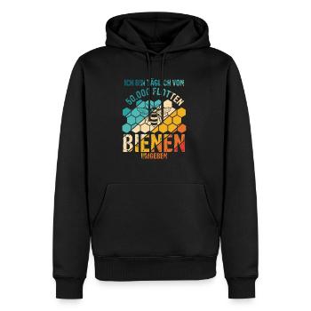 Ich Bin Täglich von 50000 Flotten Bienen Umgeben B - Männer Premium Bio Hoodie - Schwarz - Vorne - Nico (187cm)