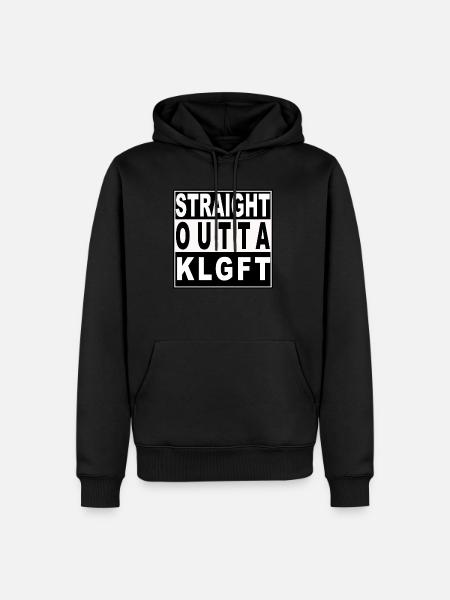 Straight outta Klagenfurt - Men’s Premium Organic Hoodie - black