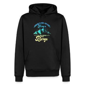 Berge Bergsteiger Urlaub Motiv Spruch Geschenk Wan - Männer Premium Bio Hoodie - Schwarz - Vorne - Nico (187cm)