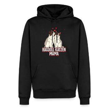 Ragdoll Katzen Mama - Männer Premium Bio Hoodie - Schwarz - Vorne - Nico (187cm)