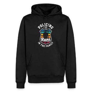 Policing runs in the Family Father's Day Design - Männer Premium Bio Hoodie - Schwarz - Vorne - Nico (187cm)