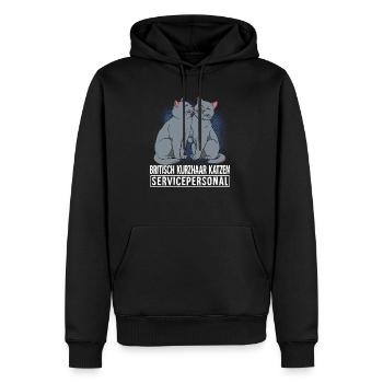 Britisch Kurzhaar Katze - Männer Premium Bio Hoodie - Schwarz - Vorne - Nico (187cm)