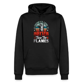 L’amour d’un père est plus chaud que les flammes pour - Sweat à capuche Premium bio Homme - noir - Devant - Nico (187cm)