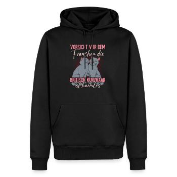 Britisch Kurzhaar Katzen - Männer Premium Bio Hoodie - Schwarz - Vorne - Nico (187cm)