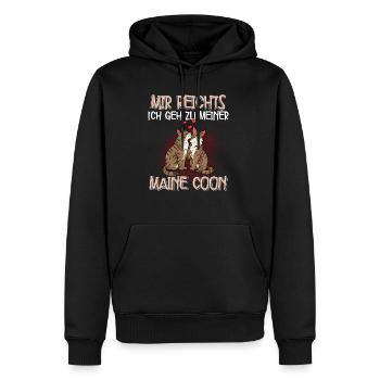 Maine Coon Katze - Männer Premium Bio Hoodie - Schwarz - Vorne - Nico (187cm)