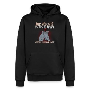 Britisch Kurzhaar Katze - Männer Premium Bio Hoodie - Schwarz - Vorne - Nico (187cm)