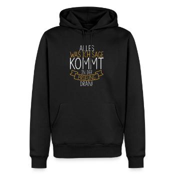 Lehrerin Lehrkraft Prüfung Klassenarbeit Beruf Leh - Männer Premium Bio Hoodie - Schwarz - Vorne - Nico (187cm)