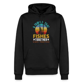 A Family That Fishes Together Stays Together - Männer Premium Bio Hoodie - Schwarz - Vorne - Nico (187cm)