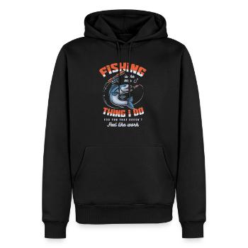 Fishing Is Not Just A Hobby Father's Day Fishing - Männer Premium Bio Hoodie - Schwarz - Vorne - Nico (187cm)