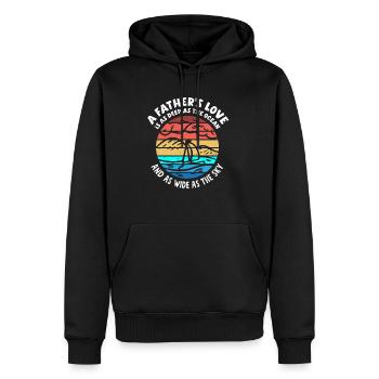 A Father's Love Is As Deep As The Ocean Father's - Men’s Premium Organic Hoodie - black - Front - Nico (187cm)