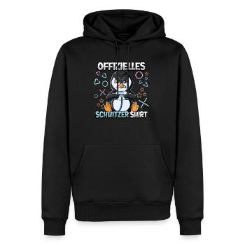 Offizielles Schwitzer Zocken Gamer Ego Shooter - Männer Premium Bio Hoodie - Schwarz - Vorne - Nico (187cm)