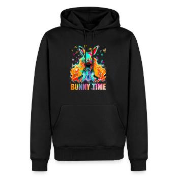 BunnyTime Hair Art - Men’s Premium Organic Hoodie - black - Front - Nico (187cm)