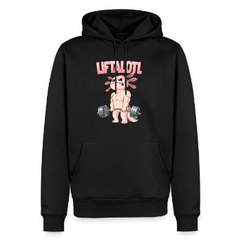 Liftalotl Bodybuilding Fitness Gym - Männer Premium Bio Hoodie - Schwarz - Vorne - Nico (187cm)