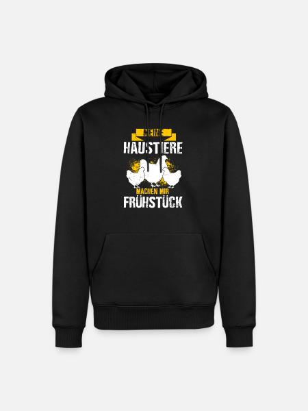 Hühner Landwirt Bauer Traktor Agrar Geschenk Hühne - Männer Premium Bio Hoodie - Schwarz