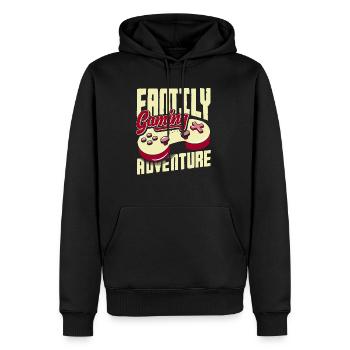 Jeu en famille Aventure Fête des pères Gamer - Sweat à capuche Premium bio Homme - noir - Devant - Nico (187cm)
